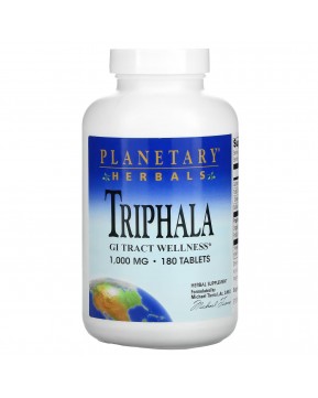 Planetary Herbals, Triphala, здоровье желудочно-кишечного тракта, 1000 мг, 180 таблеток Planetary Herbals, Triphala, здоровье желудочно-кишечного тракта, 1000 мг, 180 таблеток